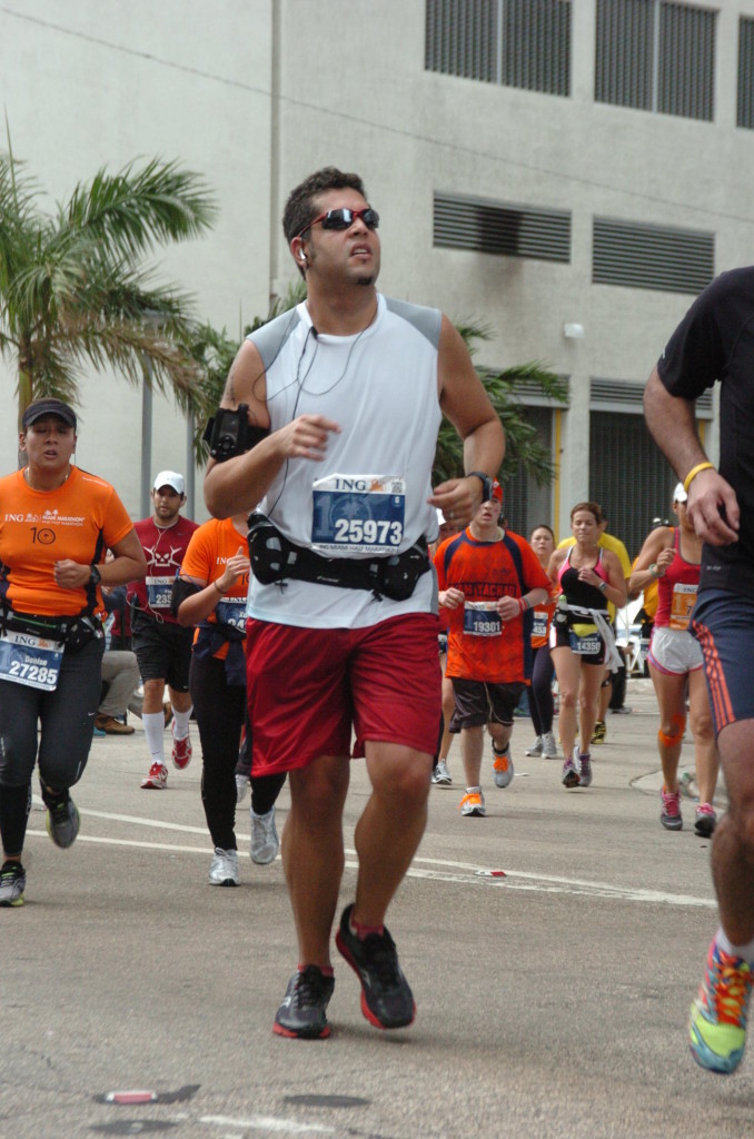 Running the 2012 ING Miami Half Marathon. Svelte!